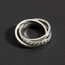Load image into Gallery viewer, Alpha &amp; Omega Oversized Silver ring
