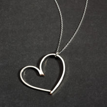 Load image into Gallery viewer, Rose Dew Heart Pendant, Long Chain
